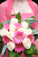 Woman Holding Bouquet