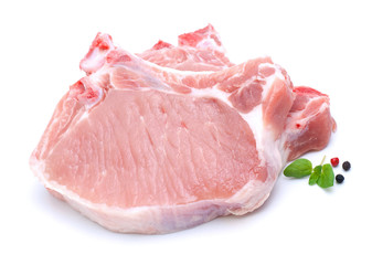 Raw pork cutlet