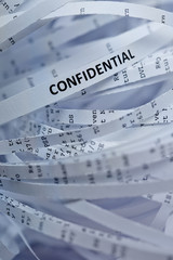 Pile of shredded paper - confidential