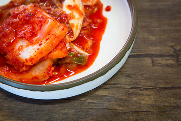 Kimchi salad of korean food