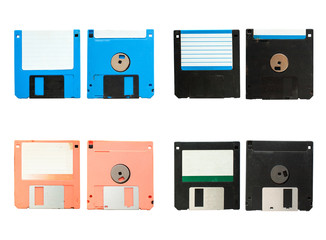 Fototapeta premium Old vintage floppy disc A 4 style
