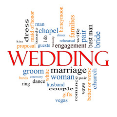Fototapeta premium Wedding Word Cloud Concept