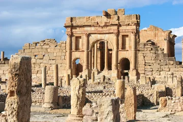 Fototapete Tunesien Römische Ruinen von Sufetula in der Nähe von Sbeitla, Tunesien