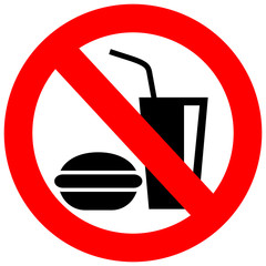 No eat and drink vector symbol