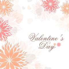 Fototapeta na wymiar Floral decorated Valentine's Day background. EPS 10.
