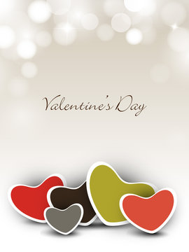 Happy Valentine's Day background, greeting card or gift card wit
