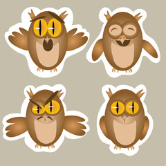 Set of owls