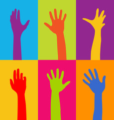 Fototapeta premium colorful hands