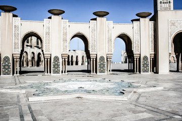 Obraz premium The Hassan II. mosque in Casablanca, Morocco
