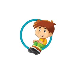 The illustration of the kids - smiling faces