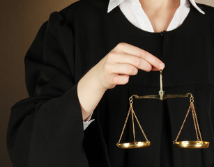 Judge on black background