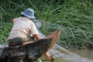 Pêcheur cambodgien