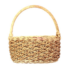 Fototapeta na wymiar handmade wicker basket isolated