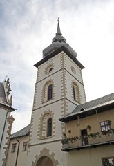 Fototapeta na wymiar Wieża kościoła w Starym Sączu
