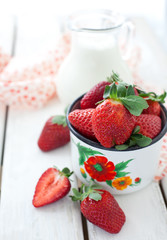 Fresh red strawberries