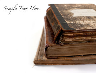 Obraz premium Old books isolated on white