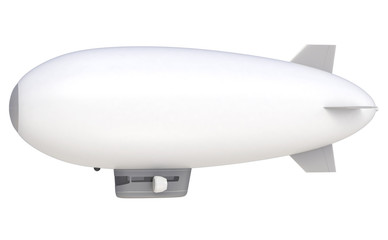 Naklejka premium white airship with copy space