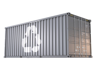 recycle mark on cargo container