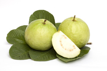 Guava isolated on the white background
