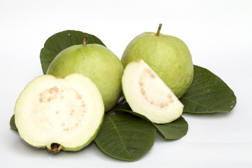 Guava isolated on the white background
