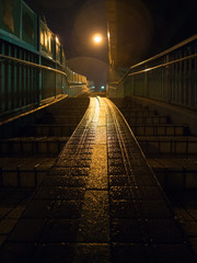 stairs at night