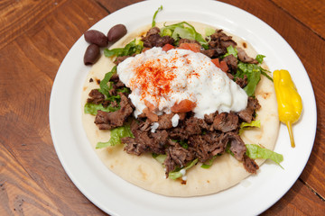 Mediteranean style Gyro Plate