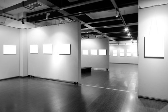 empty frame in art museum