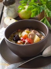 A bowl of soup