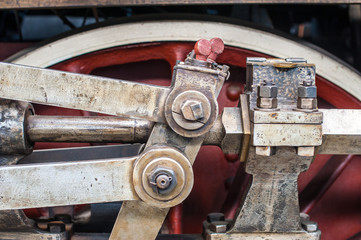 details of an old steam locomotive