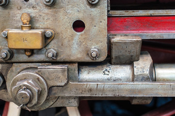 details of an old steam locomotive