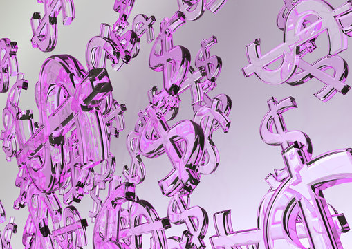 Dollar Currency background - purple -