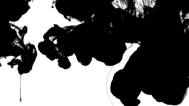 Black ink in water