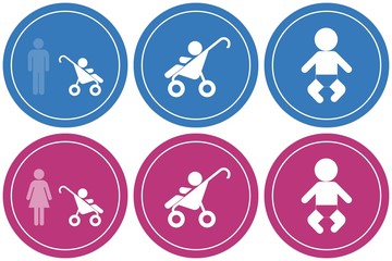 Panneaux avec des enfants