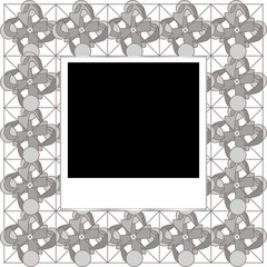 polaroid photo frame with abstrcat board texture