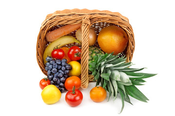 fruits and vegetables in the basket