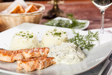 Roasted salmon