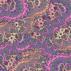 Abstract floral vector colorful ornate
