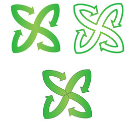 circle of green arrows