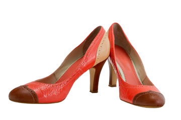 image of female heels on a white background