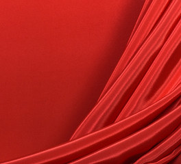 Folds of red silk