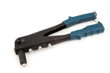 Fototapeta premium Pop rivet gun on a white background.