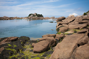 Rocky coast of Brittany in France