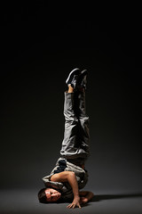 cool breakdancer standing in freeze