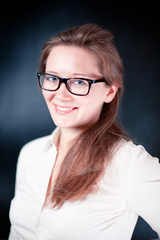 Fototapeta premium frau mit brillen