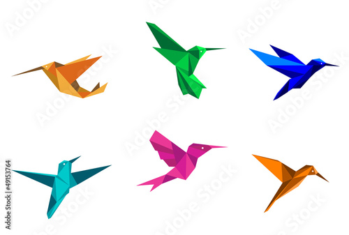 птичка логотип оригами bird logo origami бесплатно