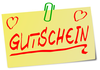 Gutschein Post It gelb  #130203-svg03