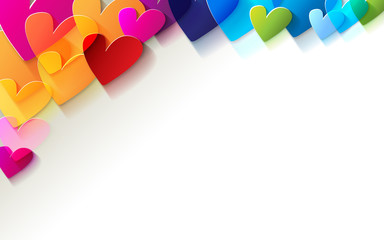 Colored Hearts Farbigen Herzen Buntglas 2