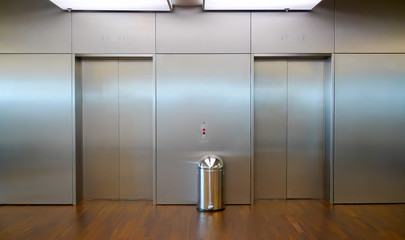Two elevator doors - 49155588