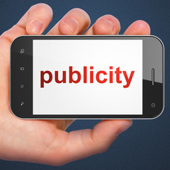 Marketing concept: smartphone with Publicity