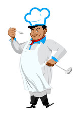 Funny Chef on a white background.Vector